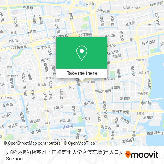 如家快捷酒店苏州平江路苏州大学店停车场(出入口) map