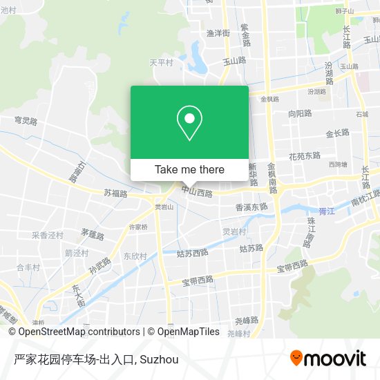 严家花园停车场-出入口 map