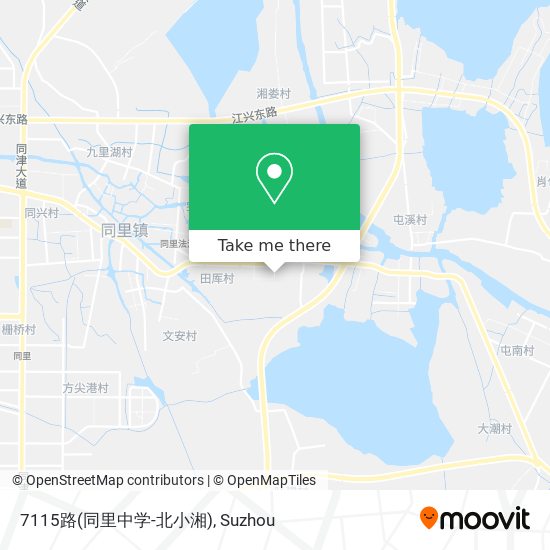 7115路(同里中学-北小湘) map