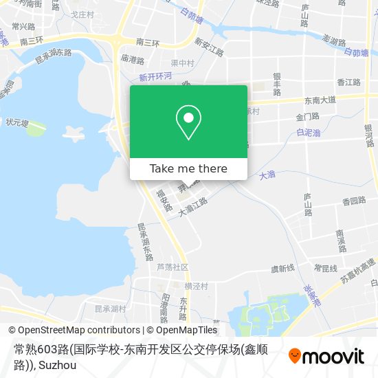 常熟603路(国际学校-东南开发区公交停保场(鑫顺路)) map