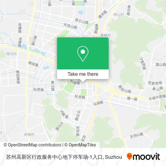 苏州高新区行政服务中心地下停车场-1入口 map
