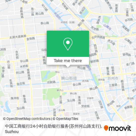 中国工商银行24小时自助银行服务(苏州何山路支行) map