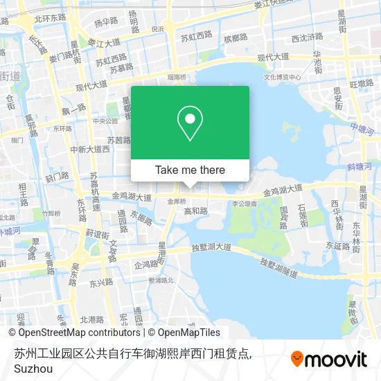 苏州工业园区公共自行车御湖熙岸西门租赁点 map