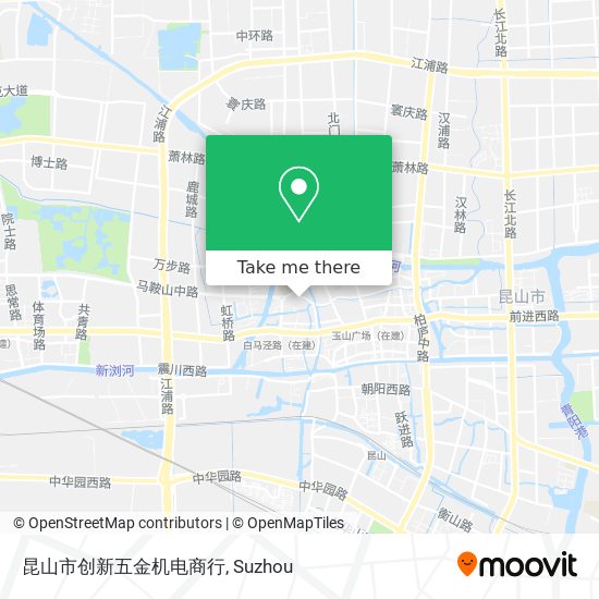 昆山市创新五金机电商行 map