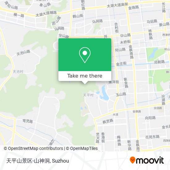 天平山景区-山神洞 map