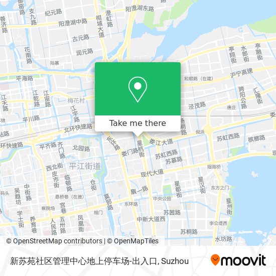 新苏苑社区管理中心地上停车场-出入口 map