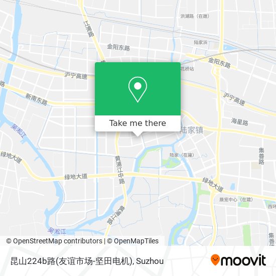 昆山224b路(友谊市场-坚田电机) map