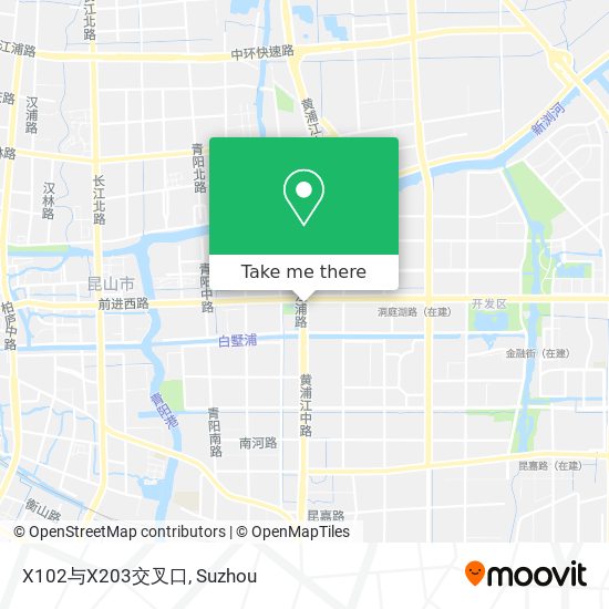 X102与X203交叉口 map