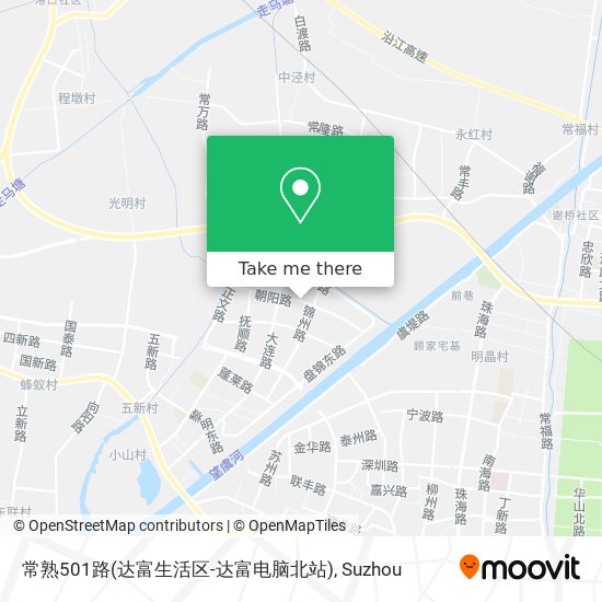 常熟501路(达富生活区-达富电脑北站) map