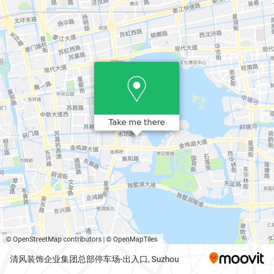 清风装饰企业集团总部停车场-出入口 map