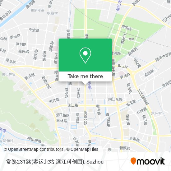 常熟231路(客运北站-滨江科创园) map