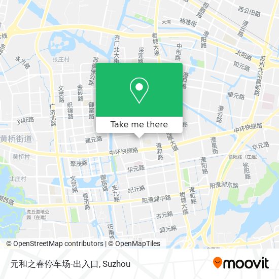 元和之春停车场-出入口 map