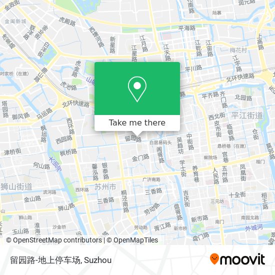 留园路-地上停车场 map