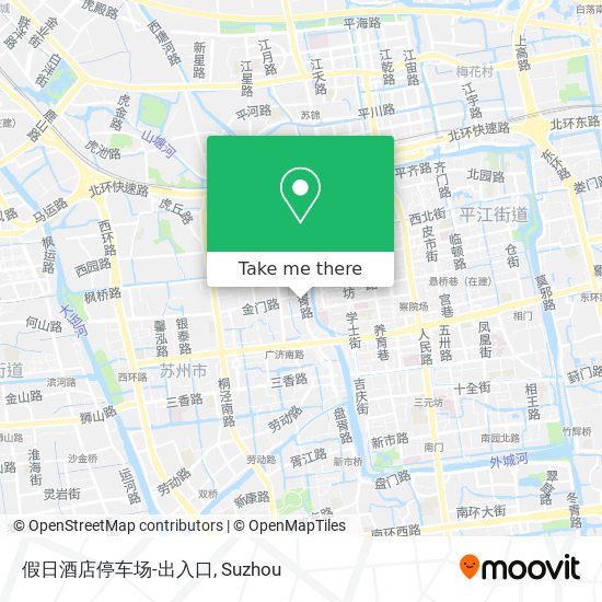 假日酒店停车场-出入口 map