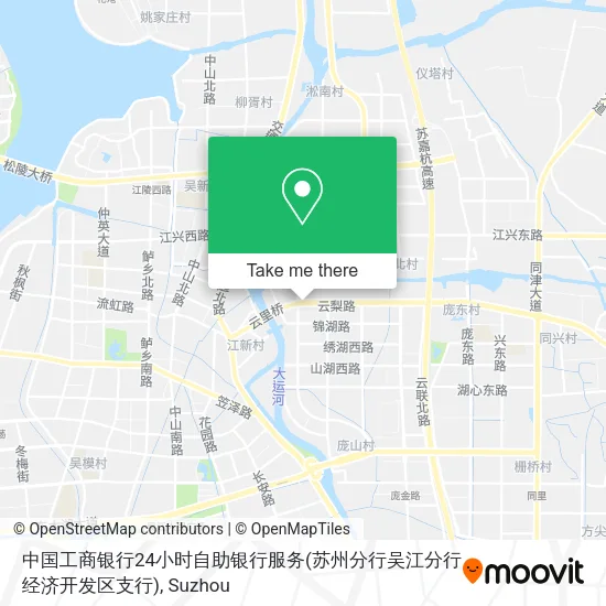 中国工商银行24小时自助银行服务(苏州分行吴江分行经济开发区支行) map