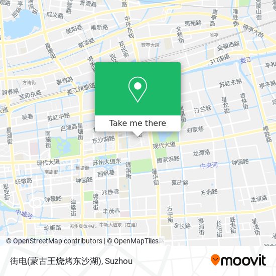 街电(蒙古王烧烤东沙湖) map
