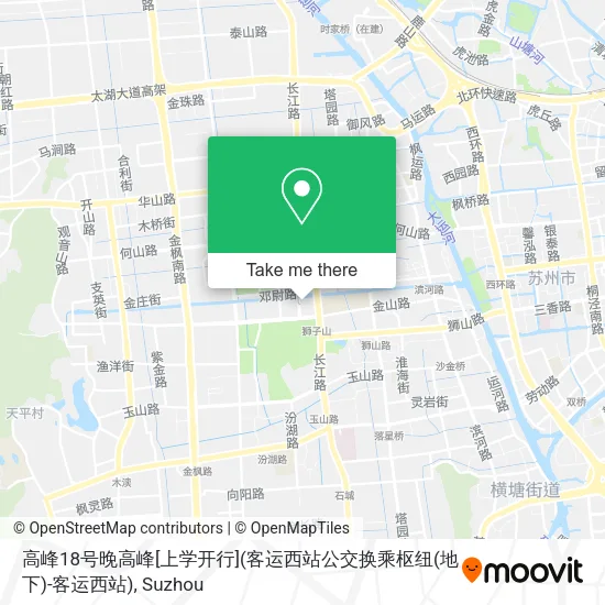 高峰18号晚高峰[上学开行](客运西站公交换乘枢纽(地下)-客运西站) map