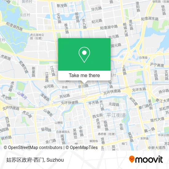 姑苏区政府-西门 map