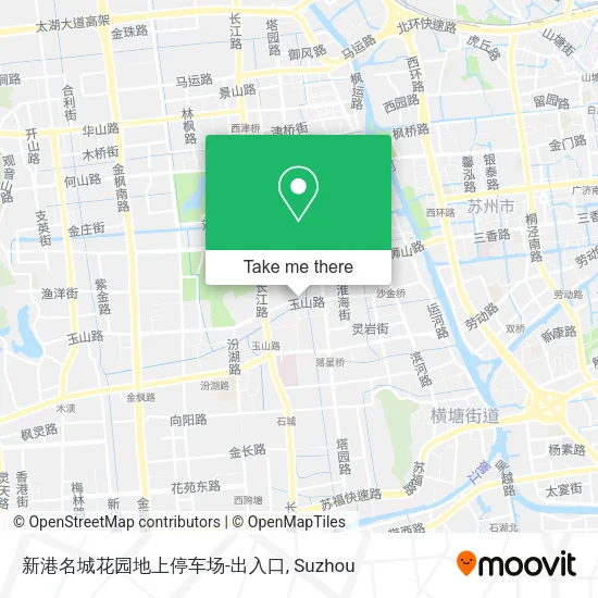 新港名城花园地上停车场-出入口 map