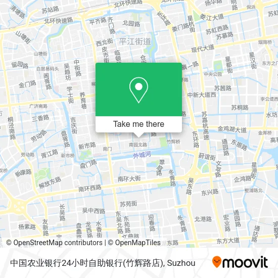 中国农业银行24小时自助银行(竹辉路店) map