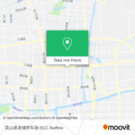 昆山港龙城停车场-出口 map