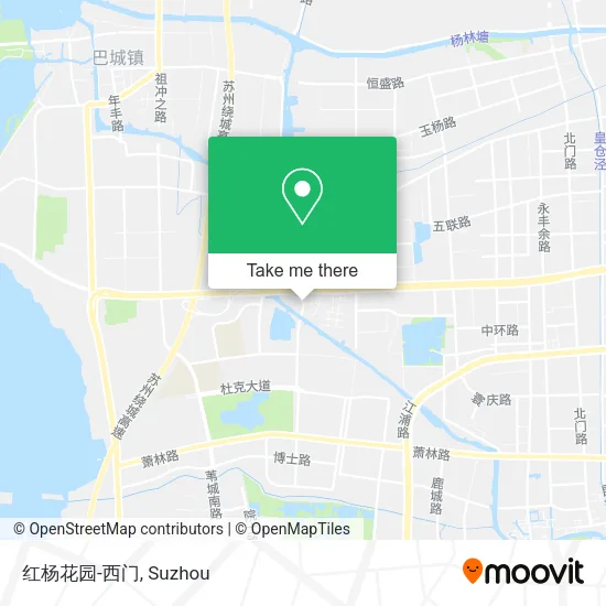 红杨花园-西门 map