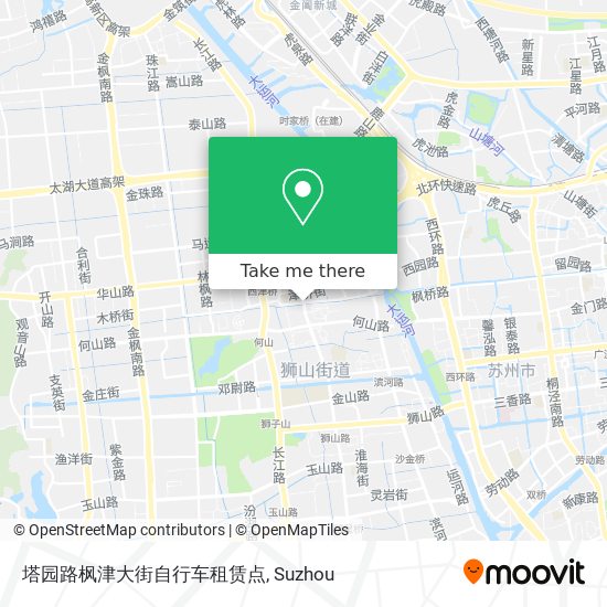 塔园路枫津大街自行车租赁点 map