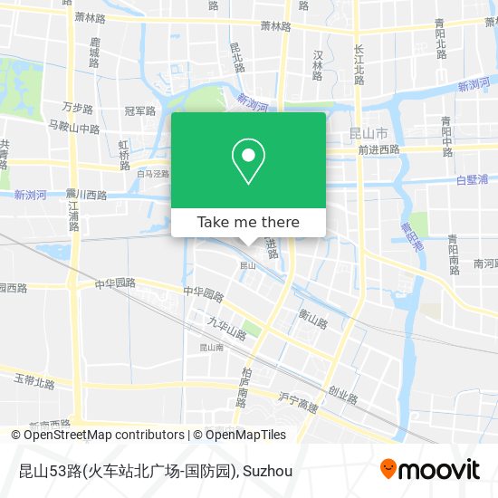 昆山53路(火车站北广场-国防园) map
