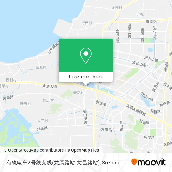 有轨电车2号线支线(龙康路站-文昌路站) map