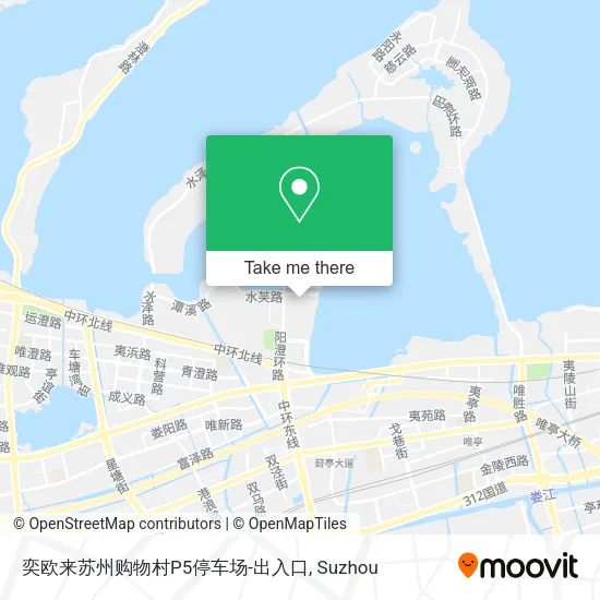 奕欧来苏州购物村P5停车场-出入口 map