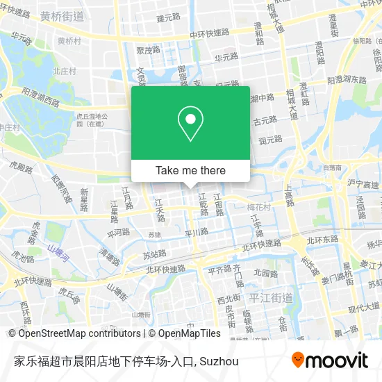 家乐福超市晨阳店地下停车场-入口 map