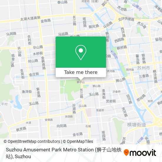 Suzhou Amusement Park Metro Station (狮子山地铁站) map