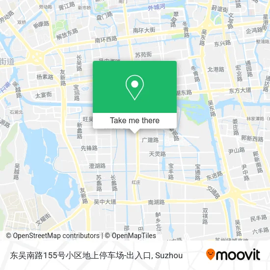 东吴南路155号小区地上停车场-出入口 map