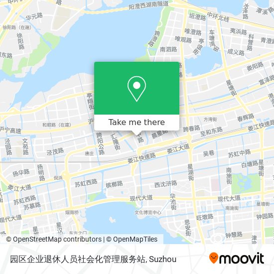 园区企业退休人员社会化管理服务站 map