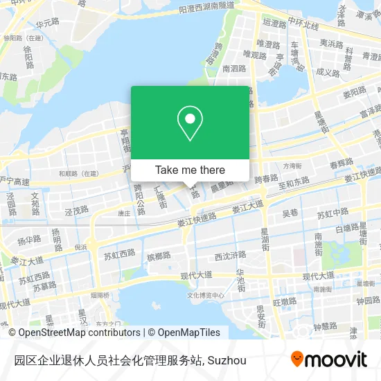 园区企业退休人员社会化管理服务站 map
