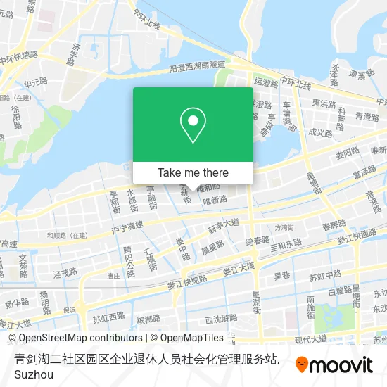 青剑湖二社区园区企业退休人员社会化管理服务站 map