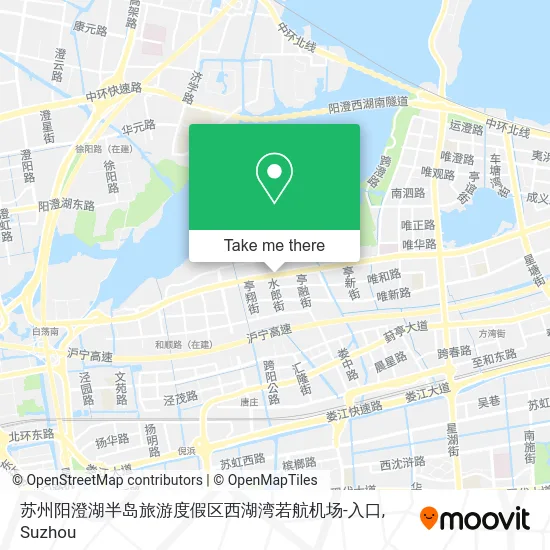 苏州阳澄湖半岛旅游度假区西湖湾若航机场-入口 map