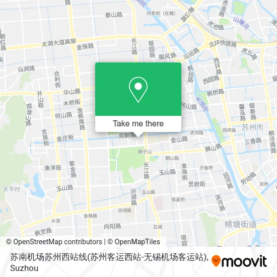 苏南机场苏州西站线(苏州客运西站-无锡机场客运站) map