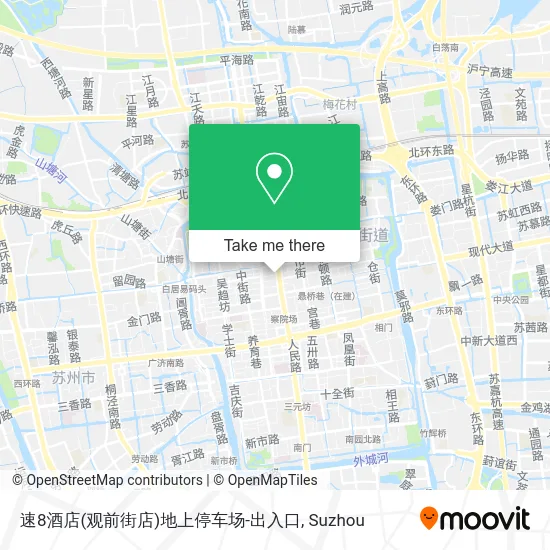 速8酒店(观前街店)地上停车场-出入口 map