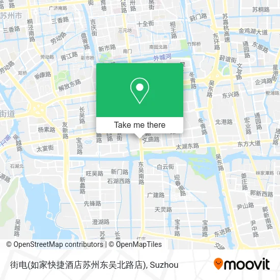 街电(如家快捷酒店苏州东吴北路店) map