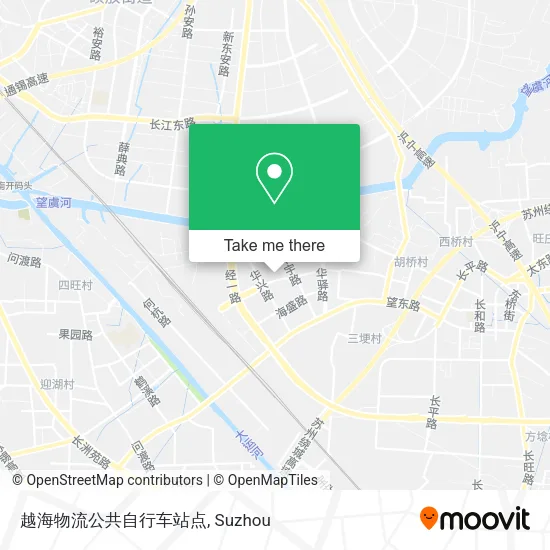 越海物流公共自行车站点 map