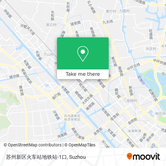 苏州新区火车站地铁站-1口 map