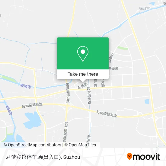 君梦宾馆停车场(出入口) map