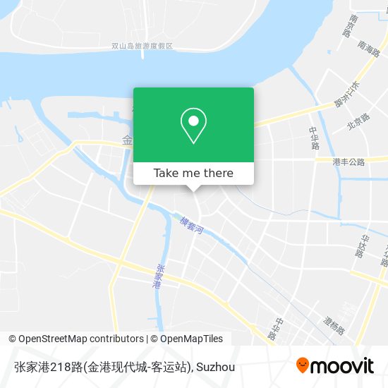 张家港218路(金港现代城-客运站) map