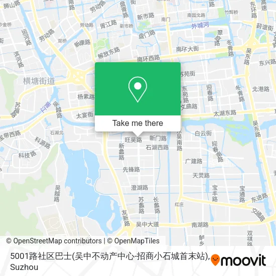 5001路社区巴士(吴中不动产中心-招商小石城首末站) map