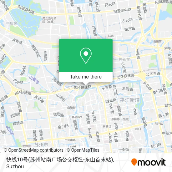 快线10号(苏州站南广场公交枢纽-东山首末站) map
