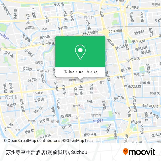 苏州尊享生活酒店(观前街店) map