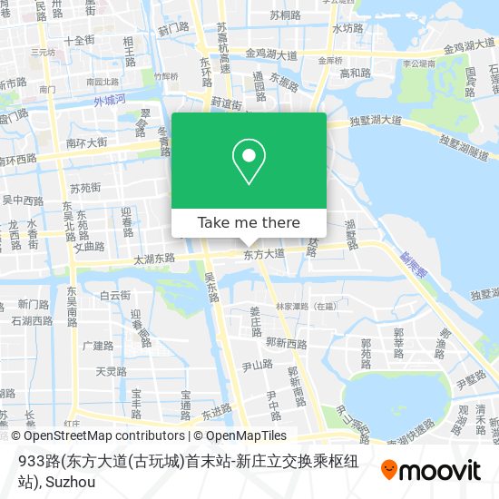 933路(东方大道(古玩城)首末站-新庄立交换乘枢纽站) map