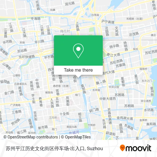 苏州平江历史文化街区停车场-出入口 map