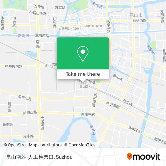 昆山南站-人工检票口 map